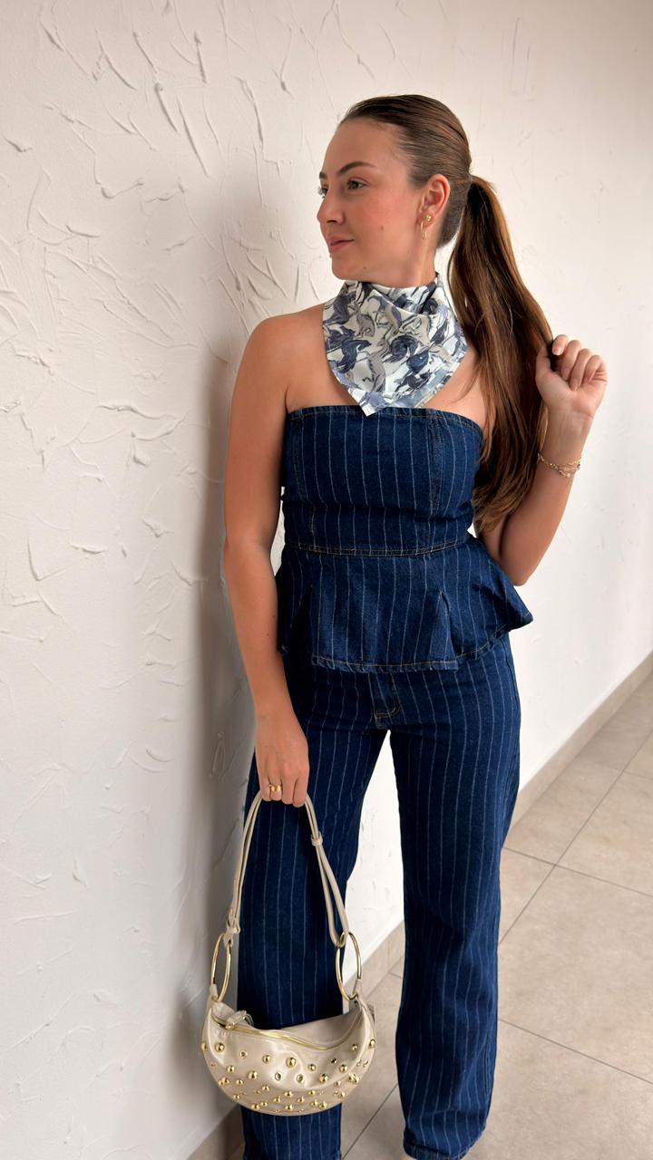 Conjunto Jeans Risca de Giz