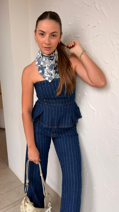 Conjunto Jeans Risca de Giz