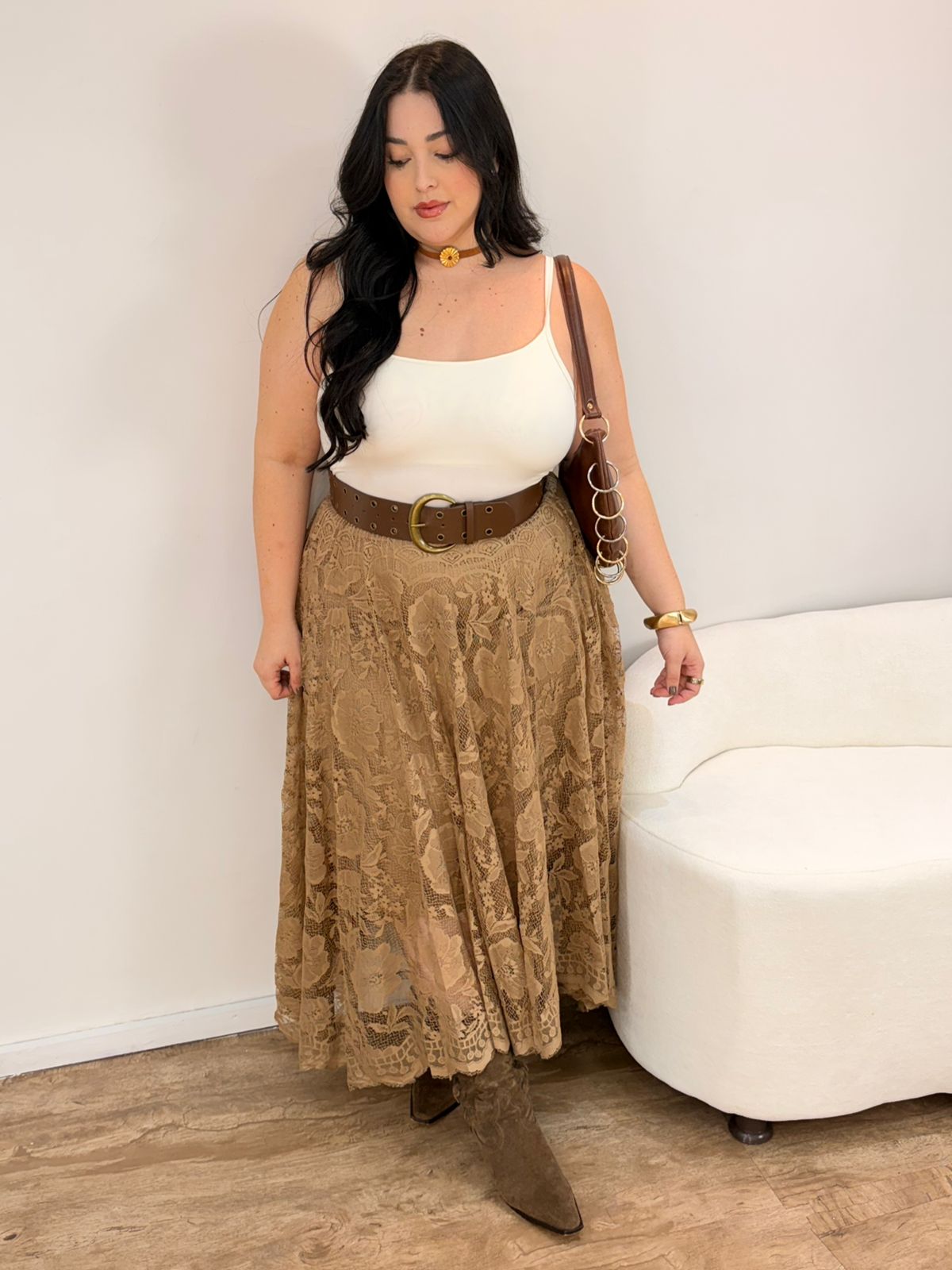 Saia de Renda Midi