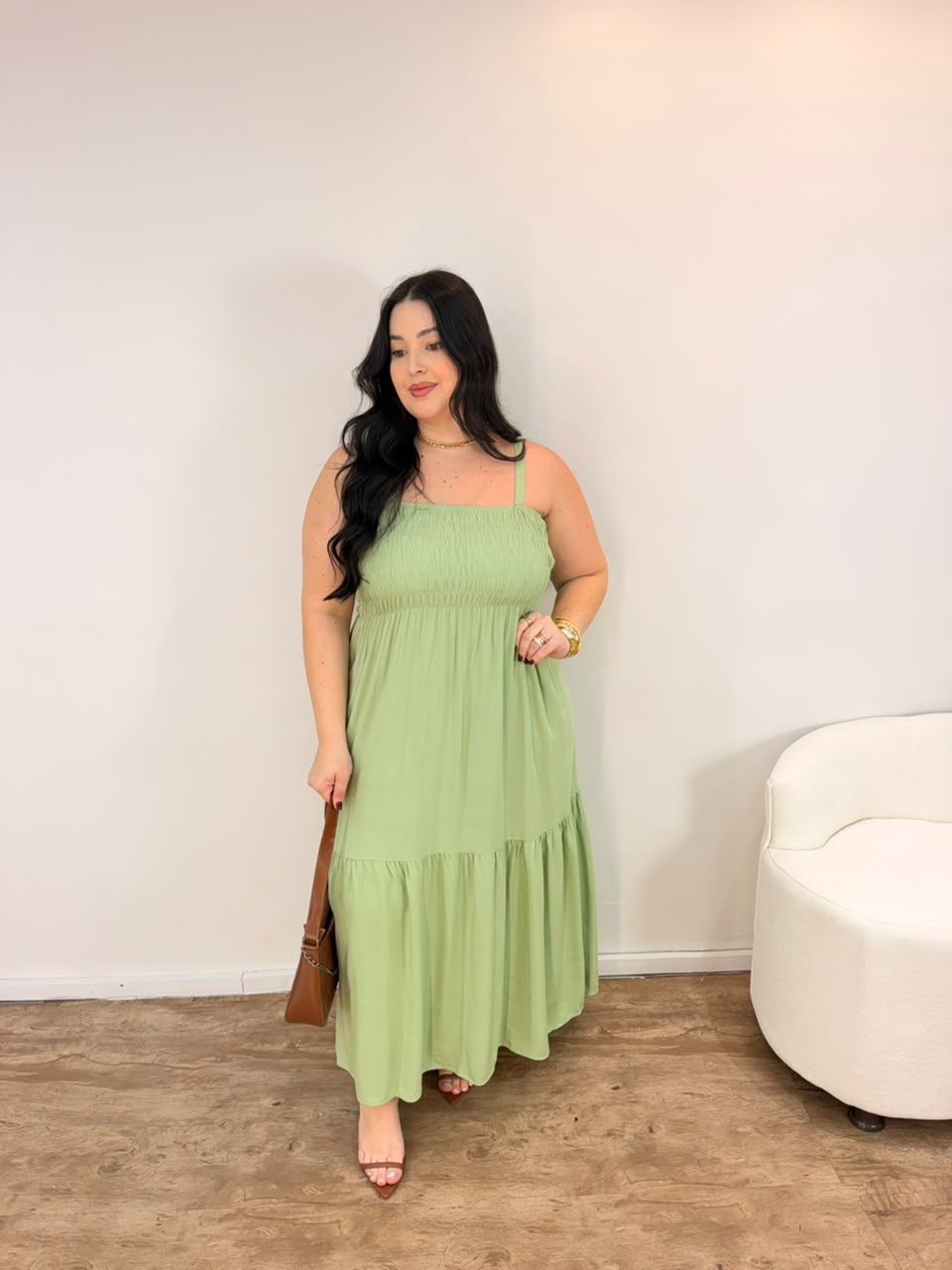 Vestido Bella Lastex Liso