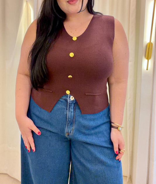 Colete Feminino em Tricô Versátil e Elegante