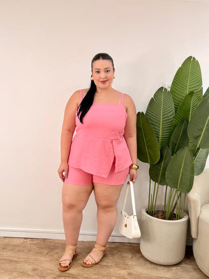 Conjunto com Blusa e Short em Marrante Laila