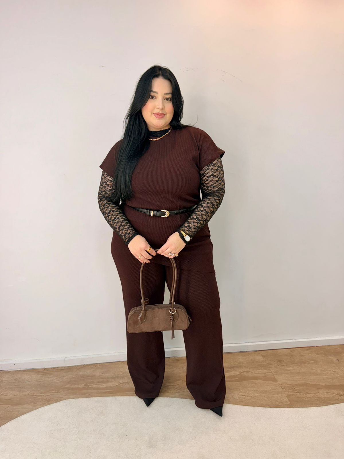 Conjunto Assimétrico com Calça em Ribana Sabrina