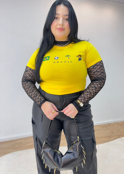Blusa Brasil Tropical