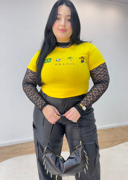 Blusa Brasil Tropical