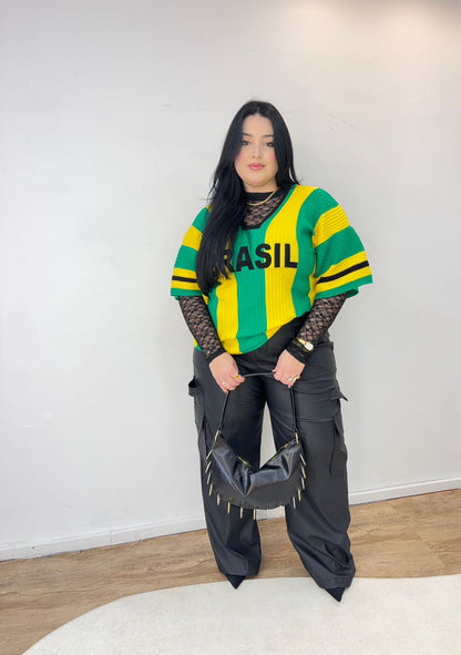 Blusa Tricot Over do Brasil