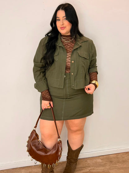 Conjunto Jaqueta e Short Saia Prespontado Flávia