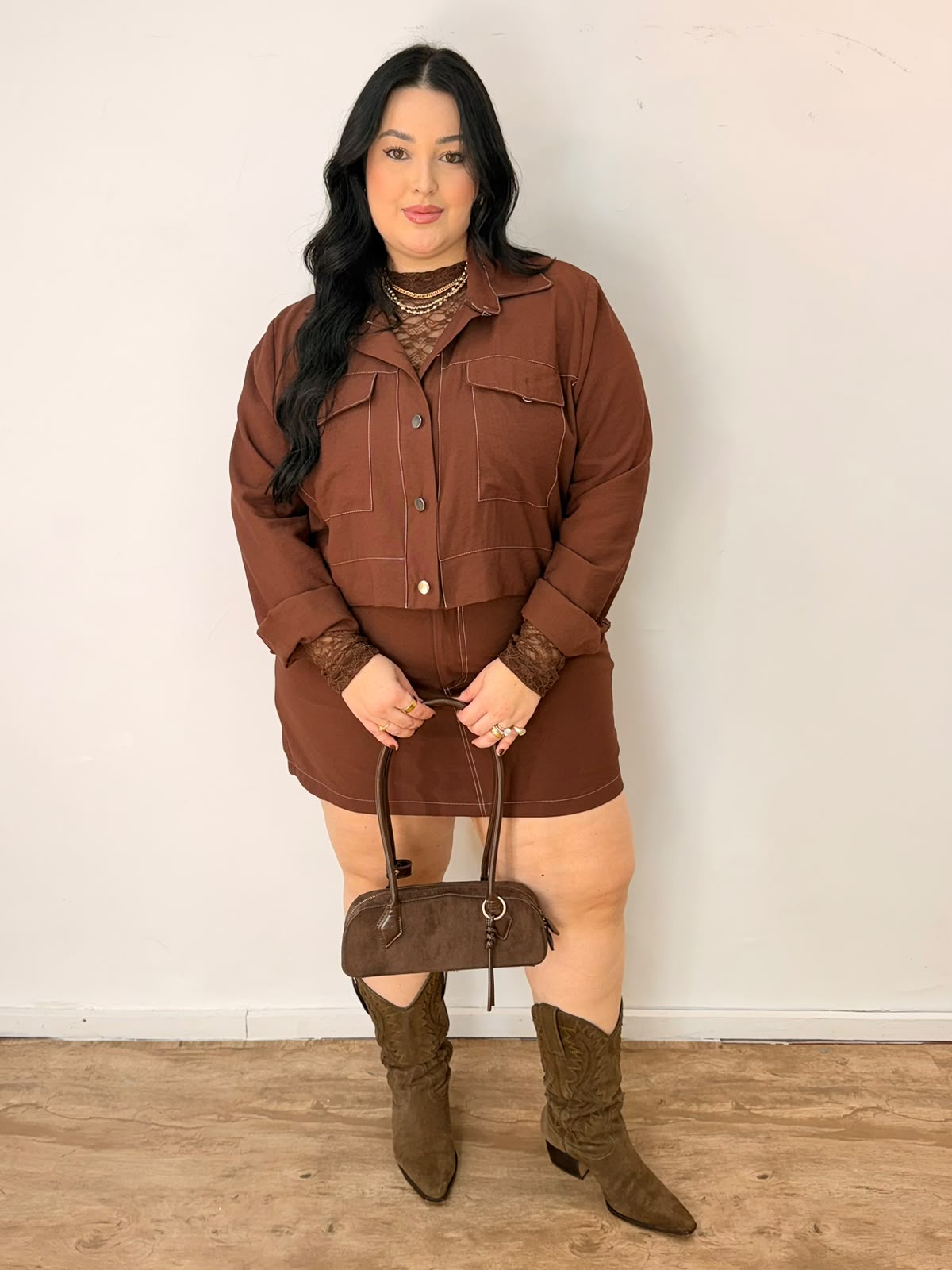 Conjunto Jaqueta e Short Saia Prespontado Flávia