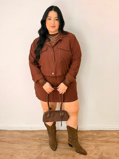 Conjunto Jaqueta e Short Saia Prespontado Flávia