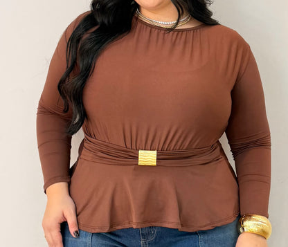 Blusa Bata Manga Longa Poliamida