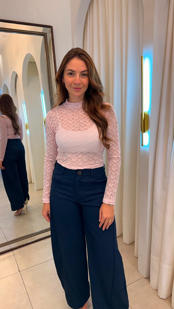Blusa Segunda Pele em Renda Arabesco Raquel