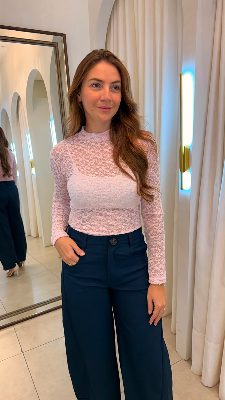 Blusa Segunda Pele em Renda Arabesco Raquel