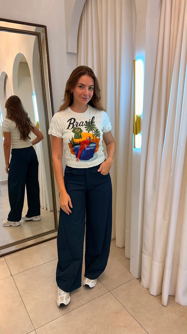 Calça Sarja Marina