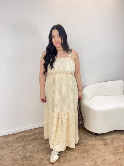 Vestido Bella Lastex Poá
