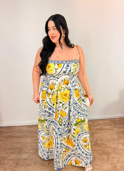Vestido Longo Estampado Boho Do Amor Farm