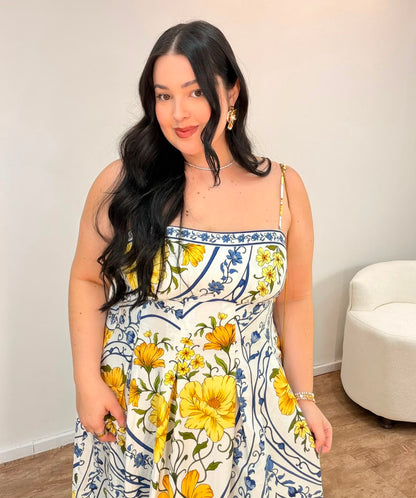 Vestido Longo Estampado Boho Do Amor Farm