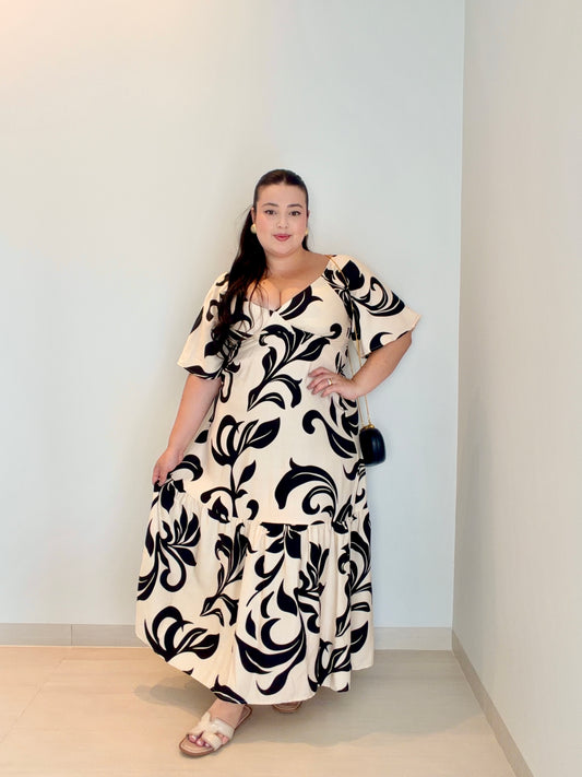 Vestido Feminino Estampado em Viscose Bianca