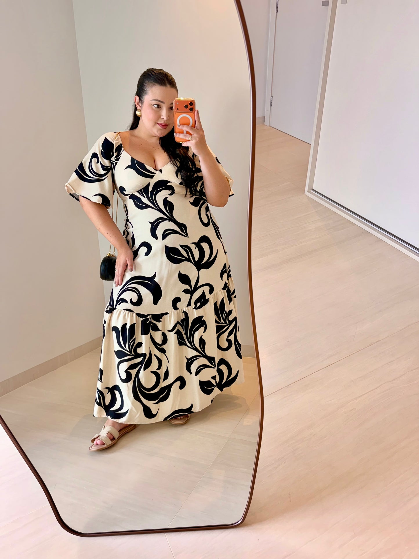 Vestido Feminino Estampado em Viscose Bianca