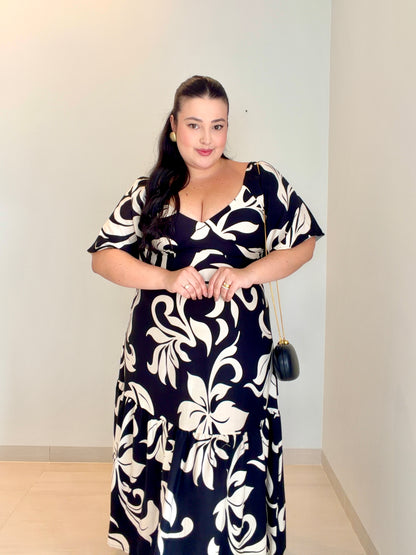 Vestido Feminino Estampado em Viscose Bianca