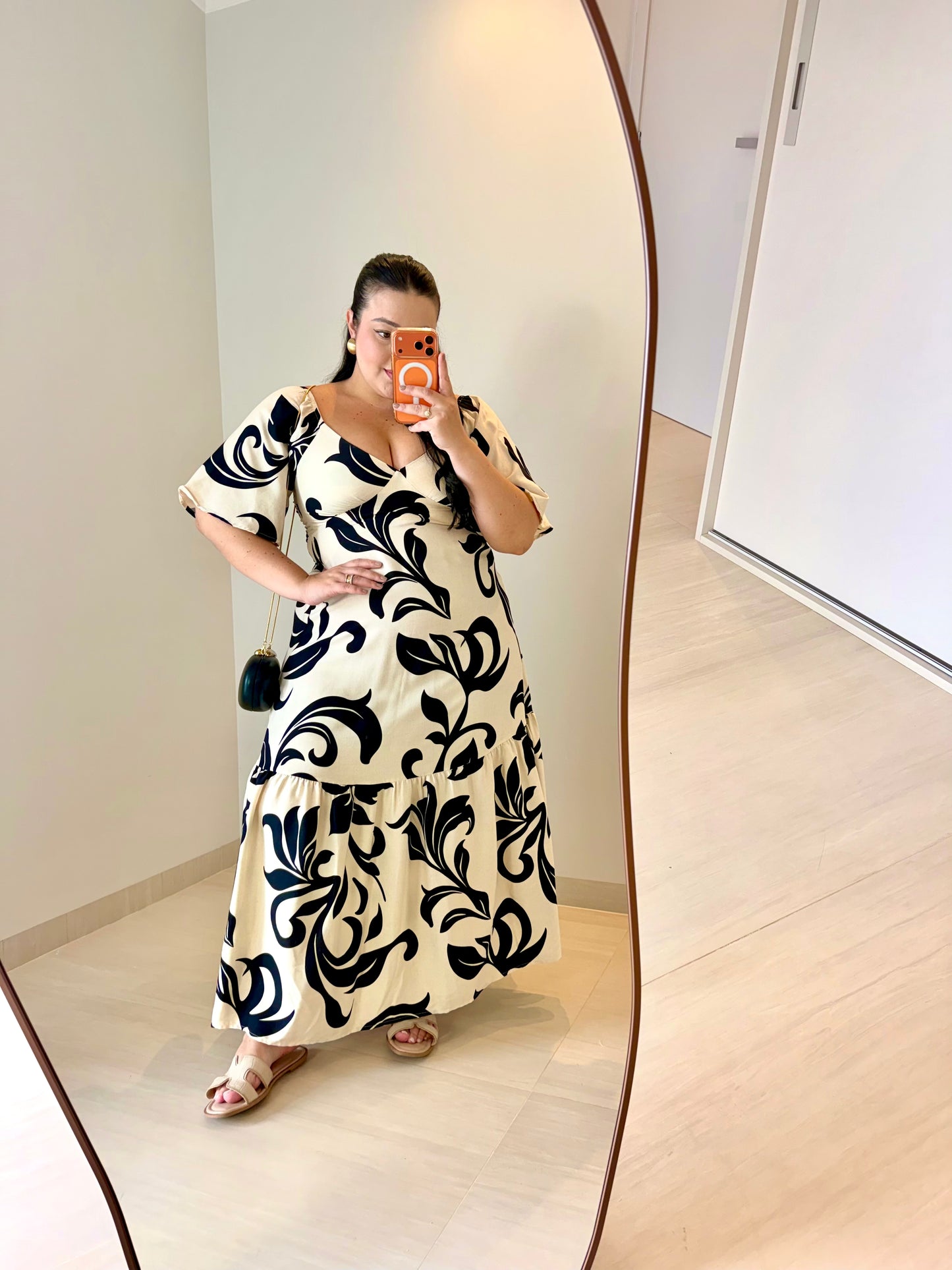 Vestido Feminino Estampado em Viscose Bianca