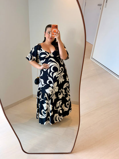 Vestido Feminino Estampado em Viscose Bianca