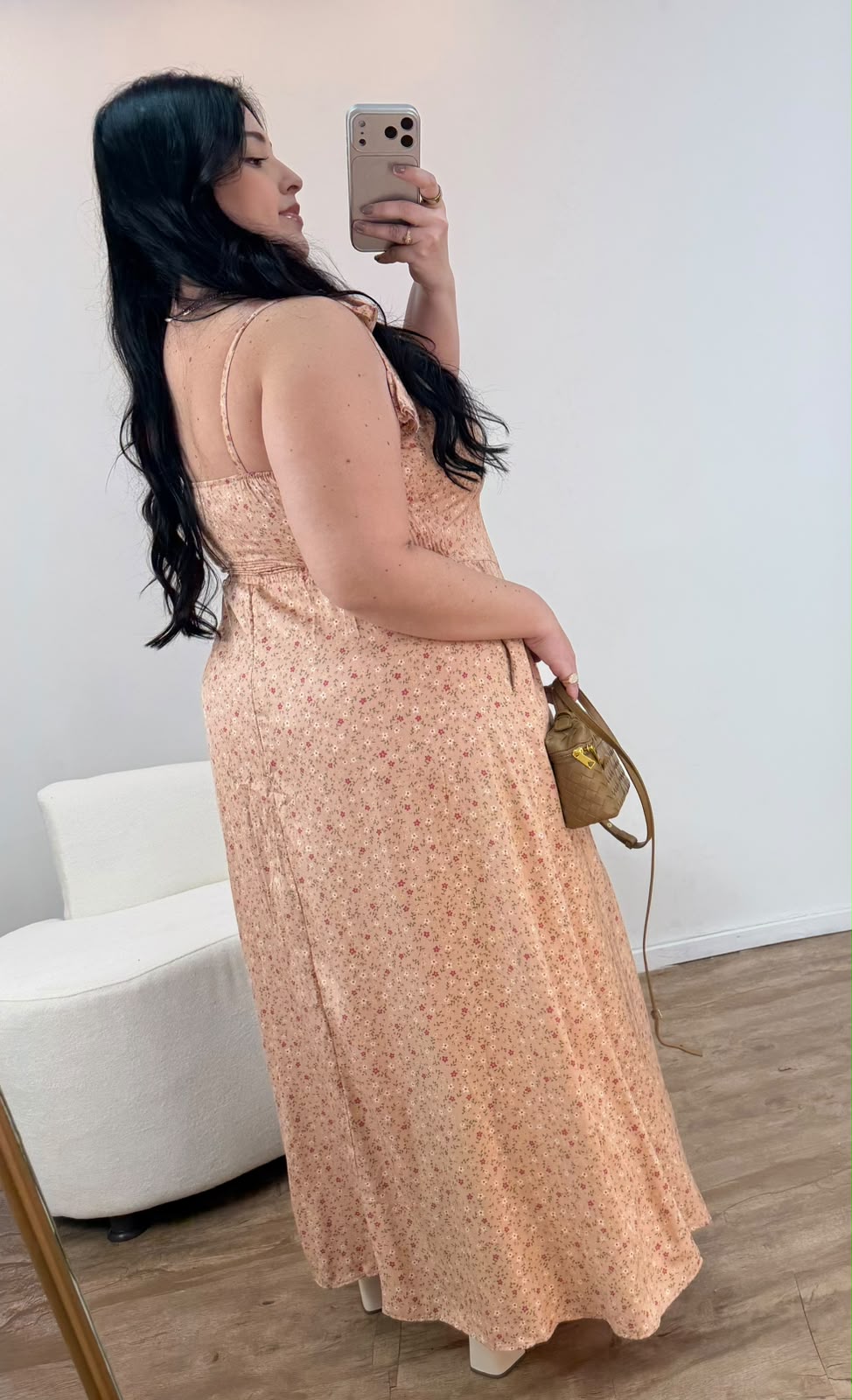 Vestido de Alça Corselet Florido Kelly