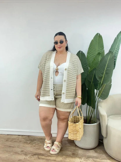 Conjunto de Tricô com Blusa e Calça Confortável Tânia