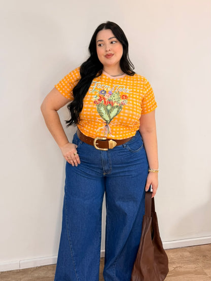 T-Shirt Malha Especial Bouquet Feira Farm