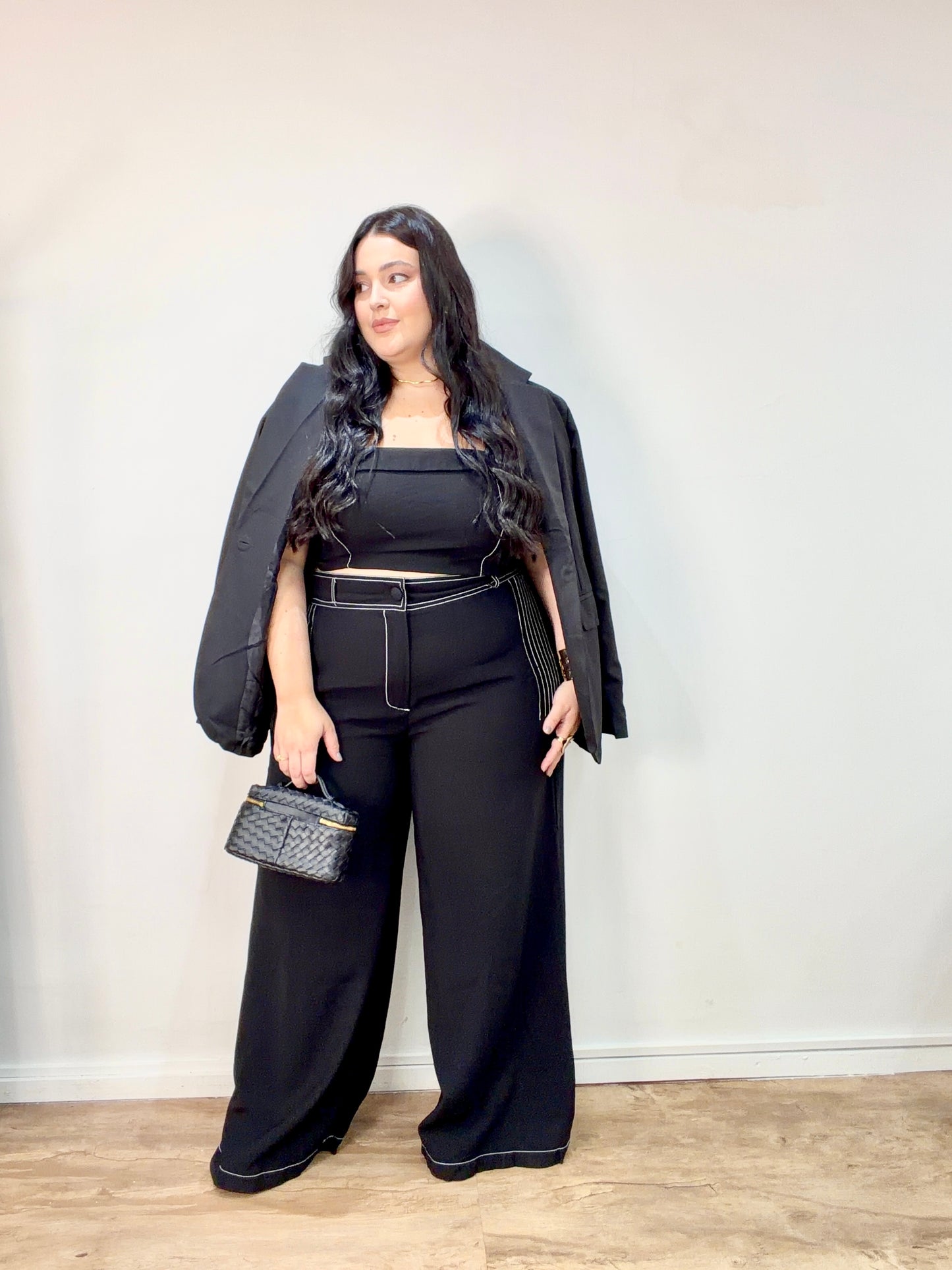 Conjunto Pantalona com Cropped em Marrant Ivy