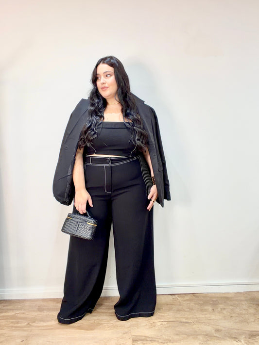 Conjunto Pantalona com Cropped em Marrant Ivy