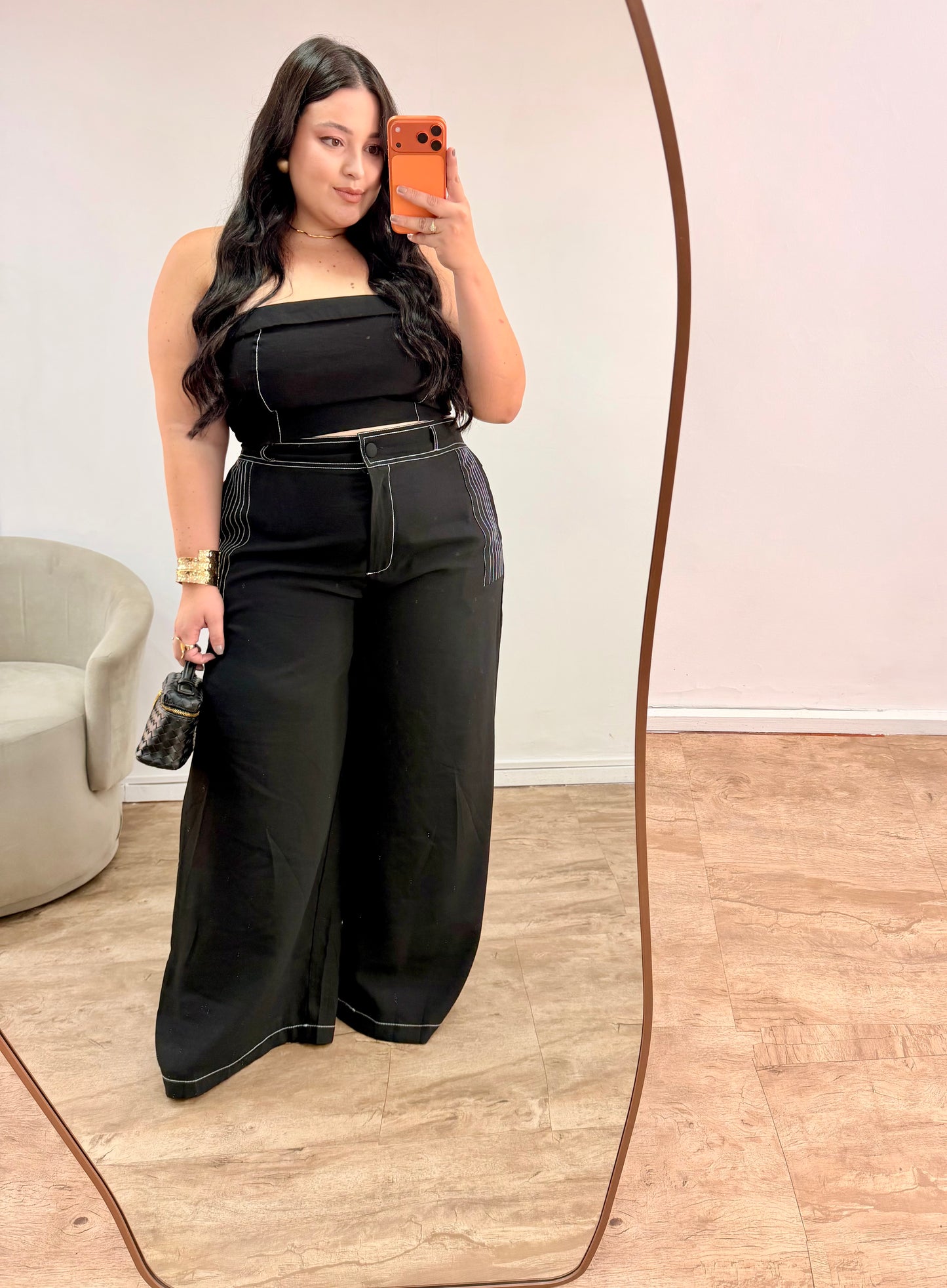 Conjunto Pantalona com Cropped em Marrant Ivy