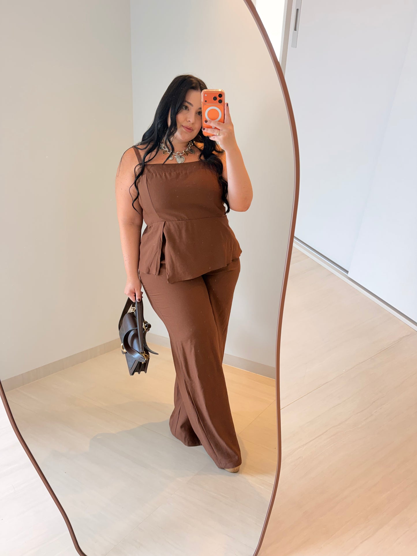Conjunto com Blusa e Calça Pantalona em Marrant Laila