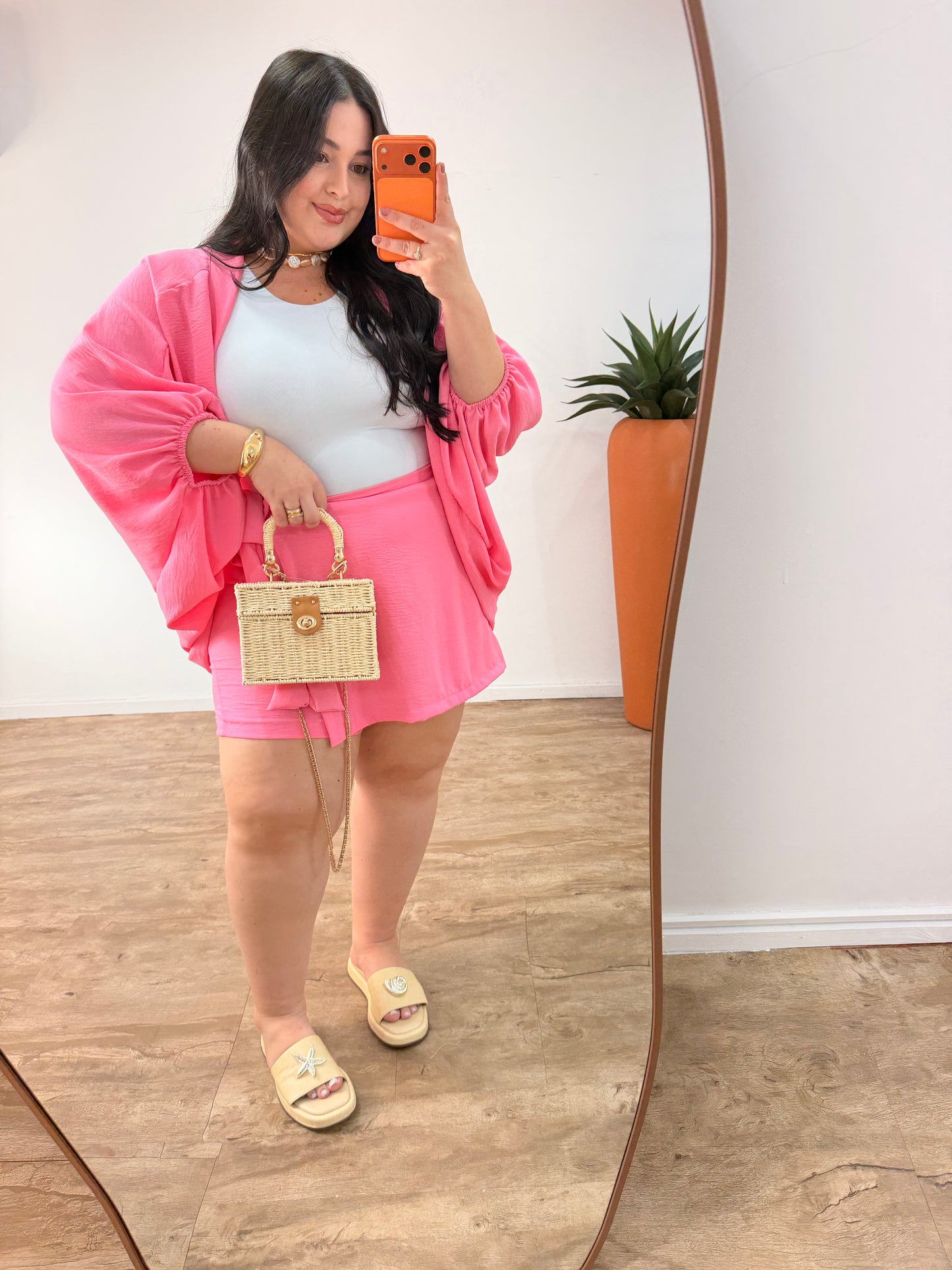 Conjunto Feminino em Tecido Duna com Blusa e Calça Mabel