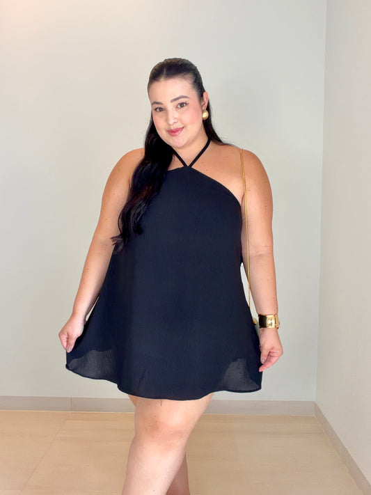 Vestido Curto com Amarração Maria Fernanda