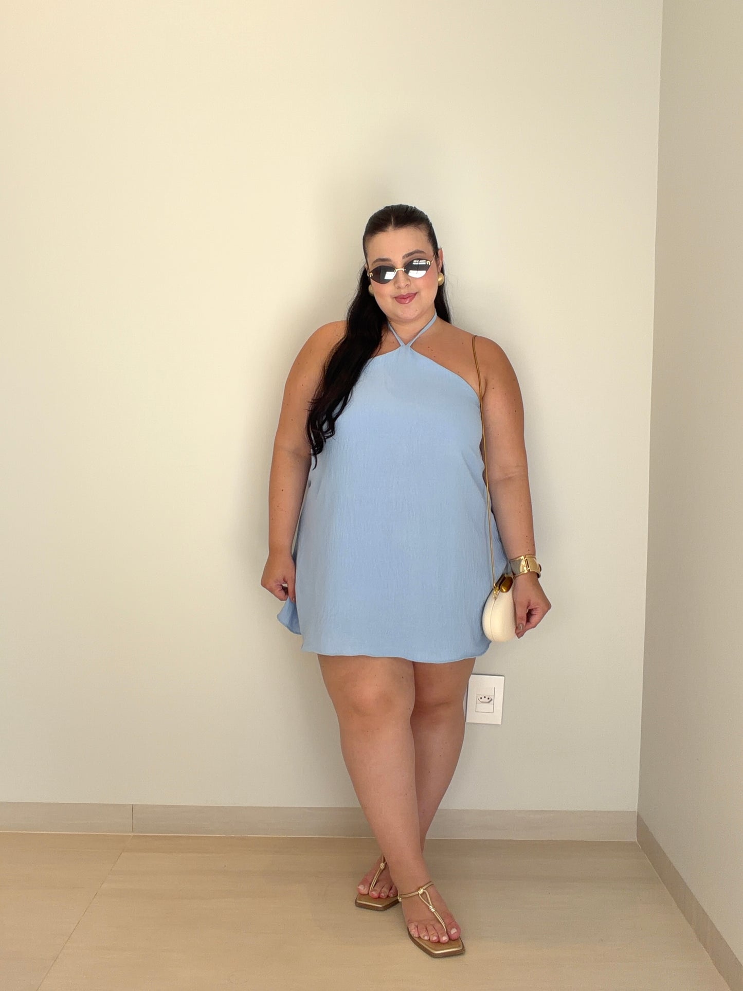 Vestido Curto com Amarração Maria Fernanda